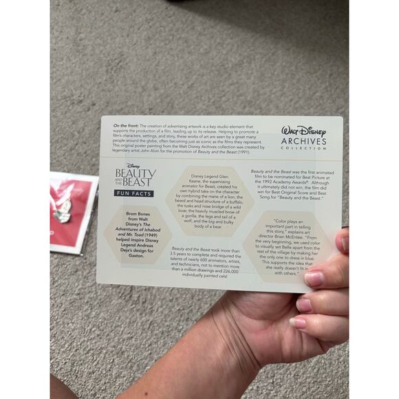 Disney Beauty and the Beast Collectible Pin and Artwork - Picture 5 of 5